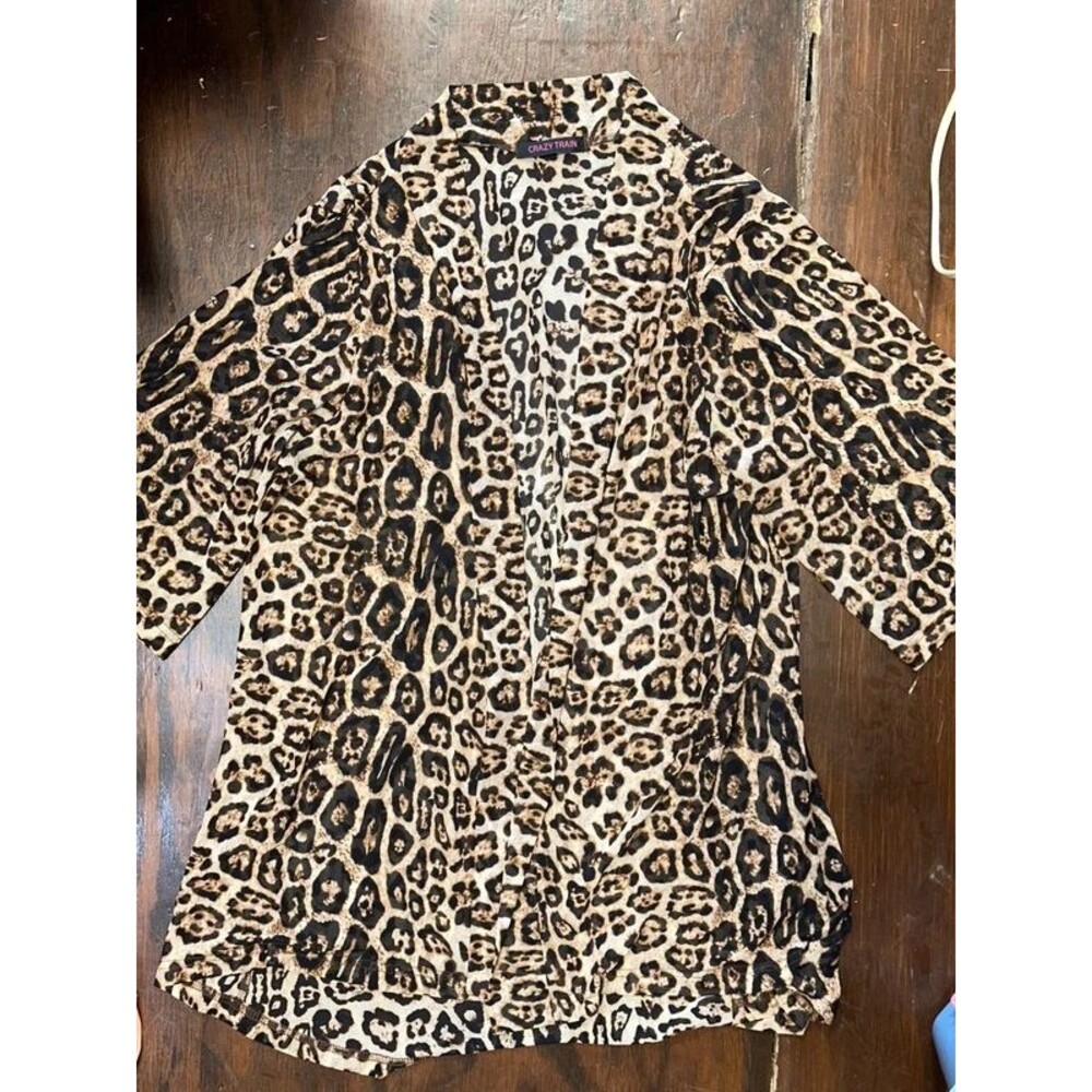 Crazy Train Sheer Leopard Kimono Size Medium / Large